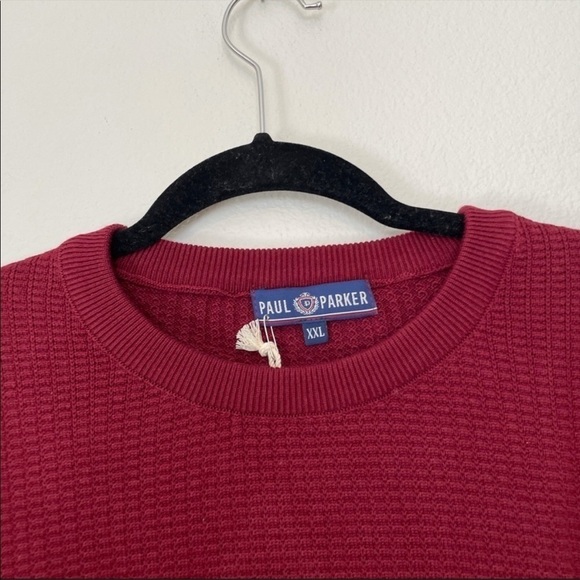 NWT Paul Parker red & white striped crewneck sweater sz.L - Picture 2 of 3